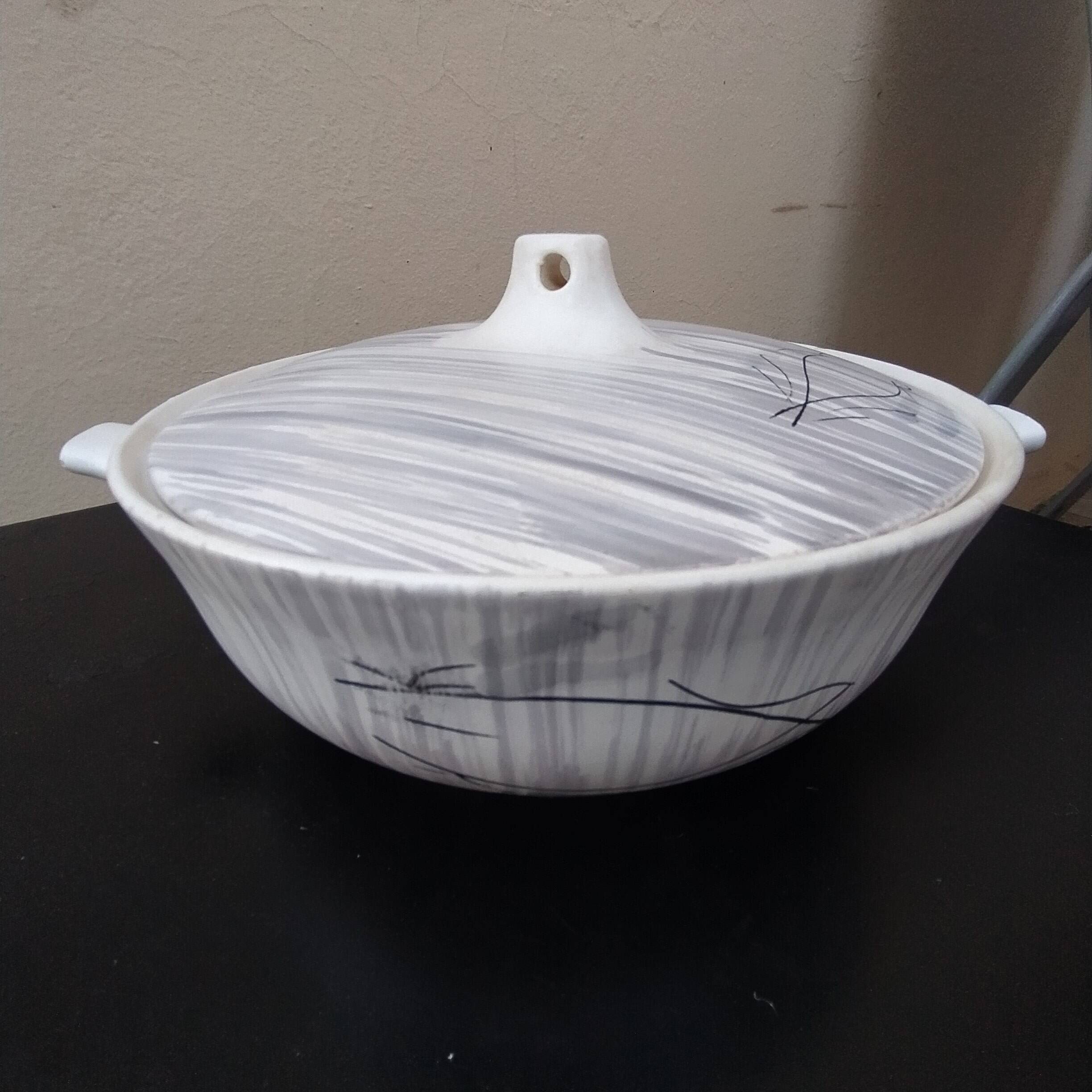 Tureen and dish niderviller model chatons 1950