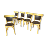 Set of 5 painted bistro chairs