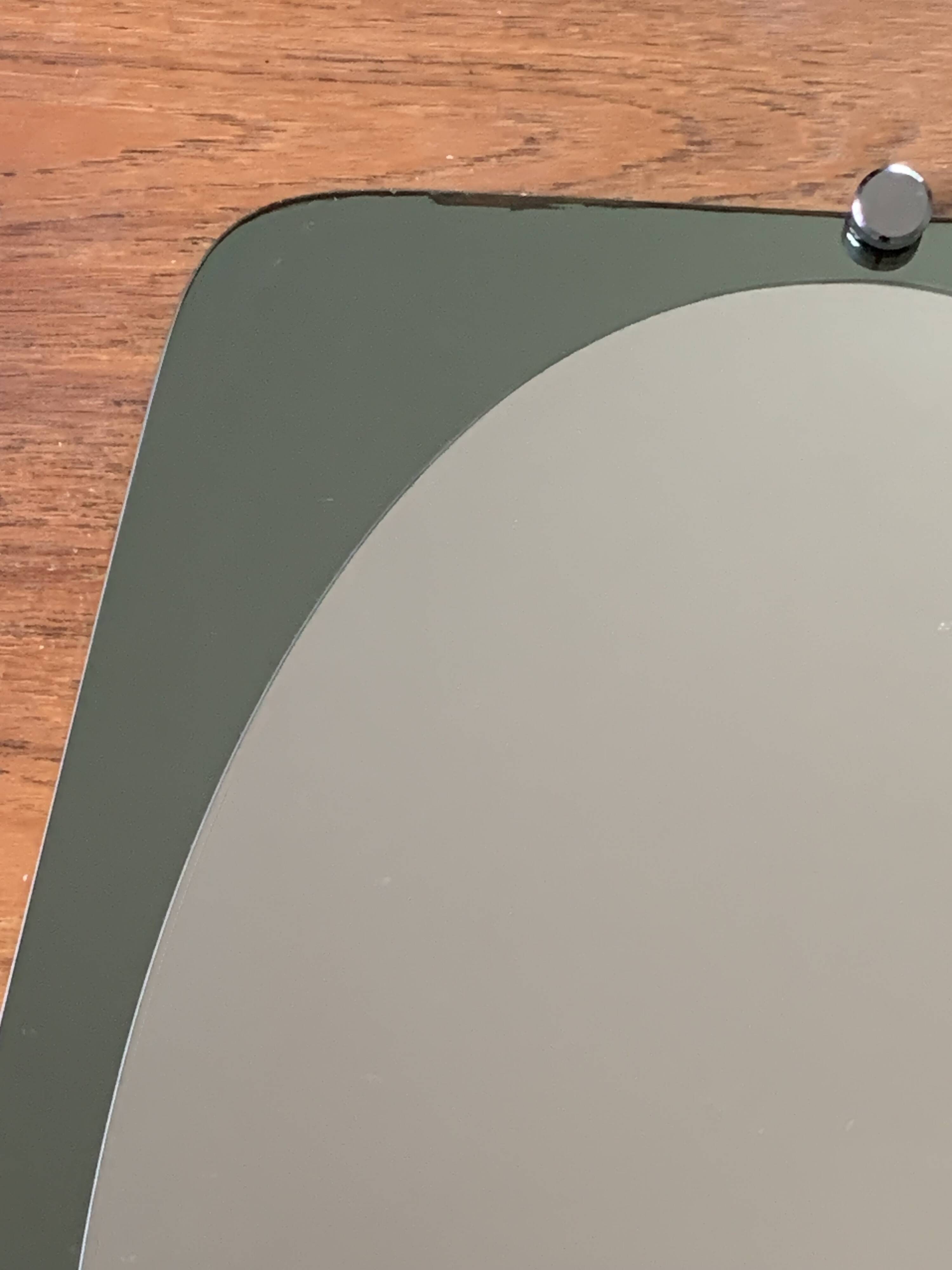 Double shade mirror 43x66 vintage 1970