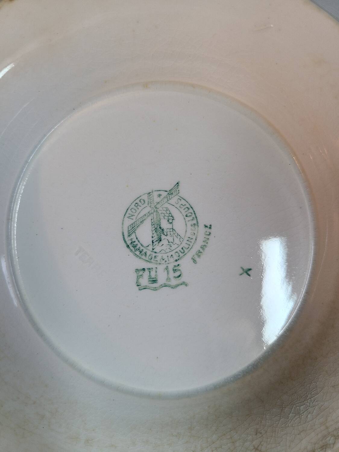 Old dish on foot / porcelain compotier moulin des loups