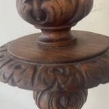 Antique carved wooden lamp 67cm