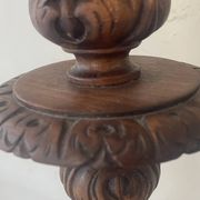 Antique carved wooden lamp 67cm