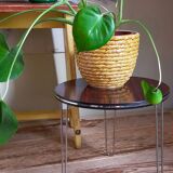 Vintage “rope” slip ceramic planter