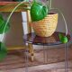 Vintage “rope” slip ceramic planter