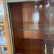 Buffet vitrine vintage bois et laiton