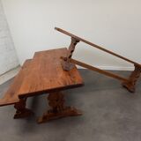 Farmhouse table and its 2 benches