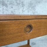 Large bedside table, vintage Scandinavian teak sofa end table
