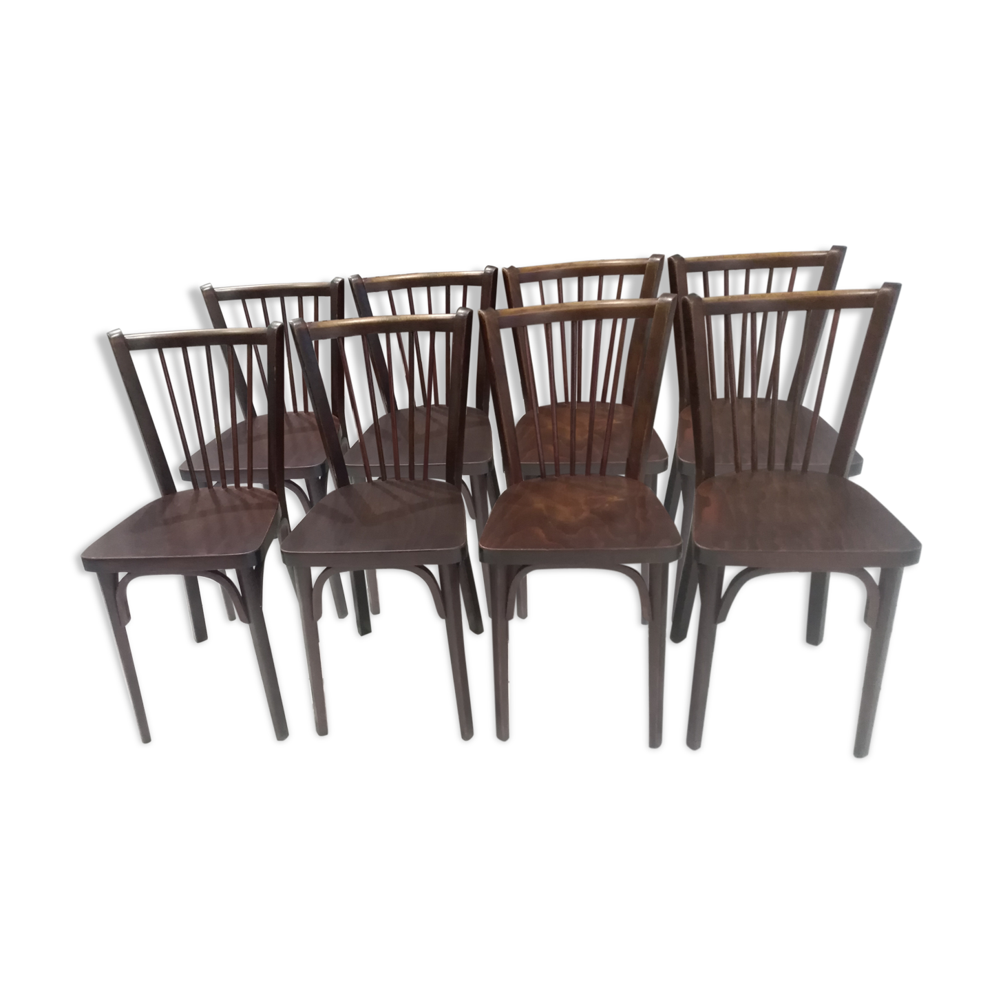 Suite of 8 chairs by Bistrot Baumann 1968