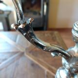 Victorian silver-plated bronze lamp base.