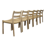 Set of 6 model 84 dining chairs by Niels Otto Møller, 1970s