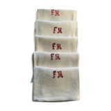 Set of 5 towels monogrammed