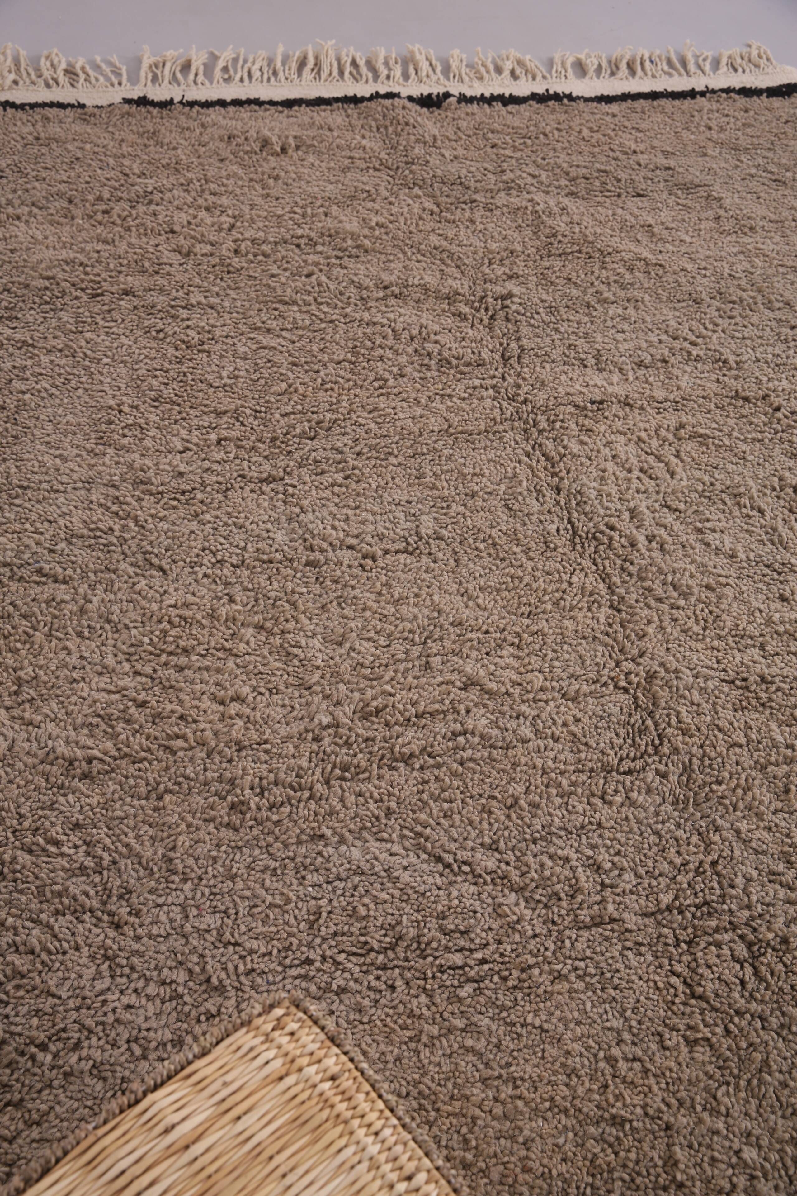 Taupe Handmade Moroccan Rug 177 x 219 cm - Berber Wool Rug - Bohemian Style