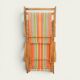 Vintage striped multicoloured deck chair with original patina.