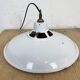 Industrial White Enamel Factory Pendant Lamp, 1960s