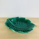 Ceramic cup signed CAB, green leaf, 1950s, slip