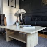 Vintage coffee table in travertine