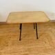 Rattan coffee table black metal base