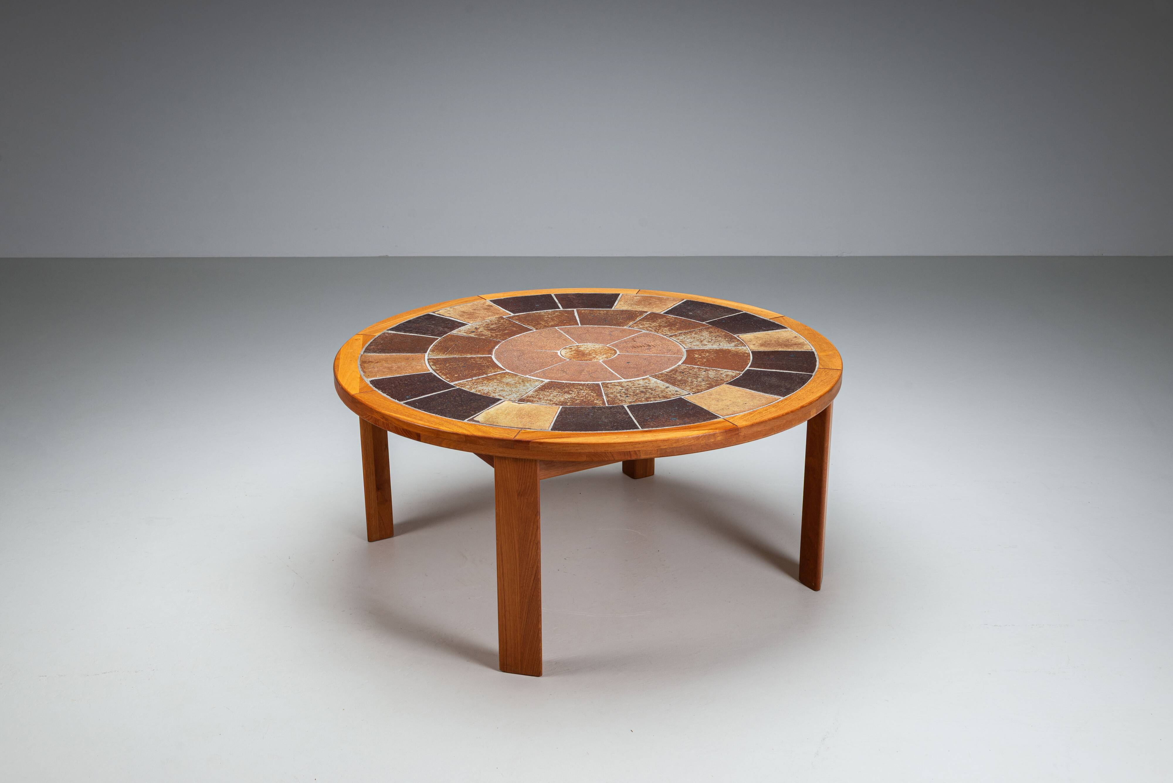 Tue Poulsen oak and ceramic coffee table for Haslev