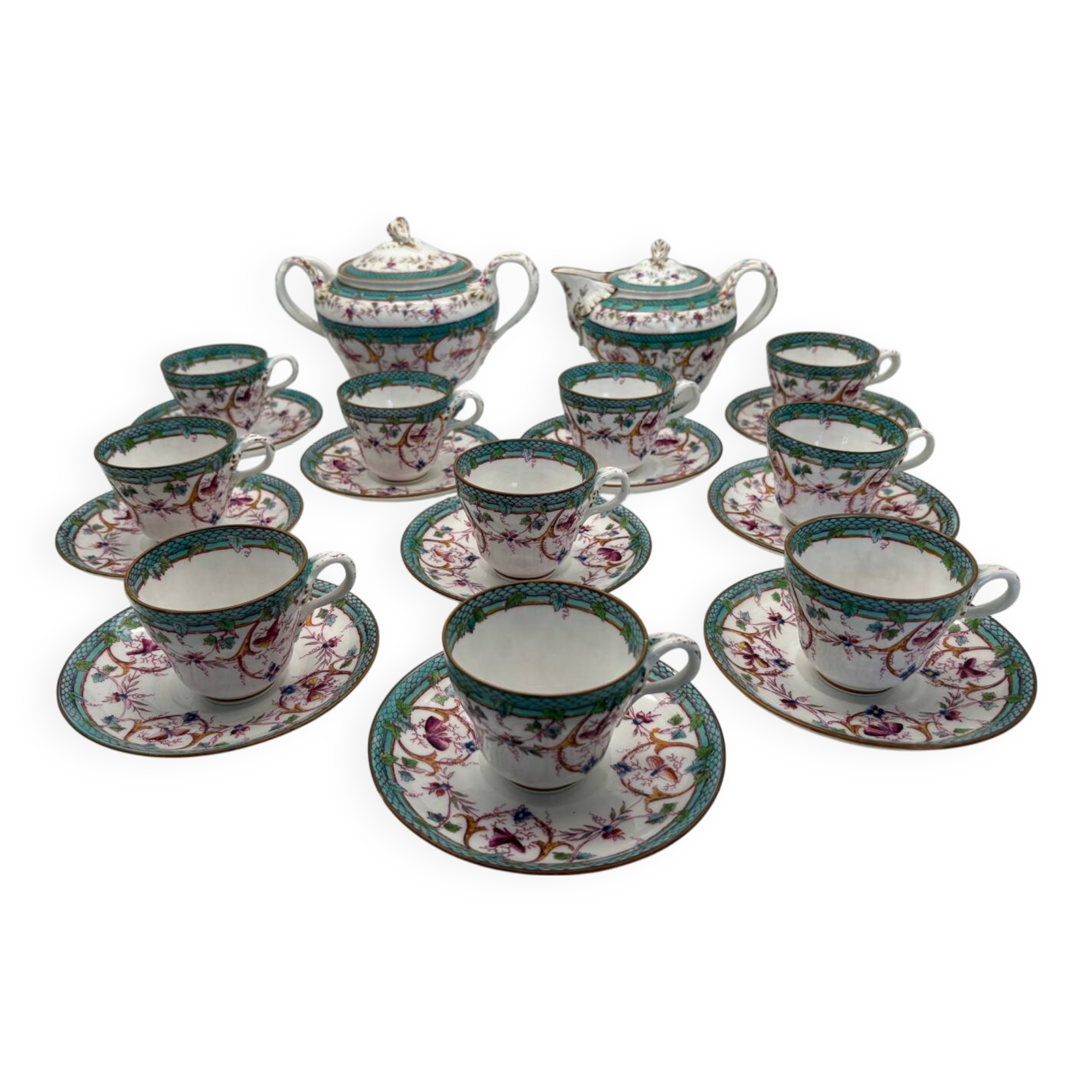 Service à café, Sarreguemines, Minton, 19ème