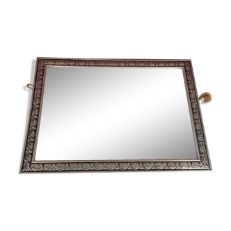 miroir art déco français déco vintage bois stuc 50x36cm