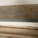 Vintage industrial gray metal dining table 1950