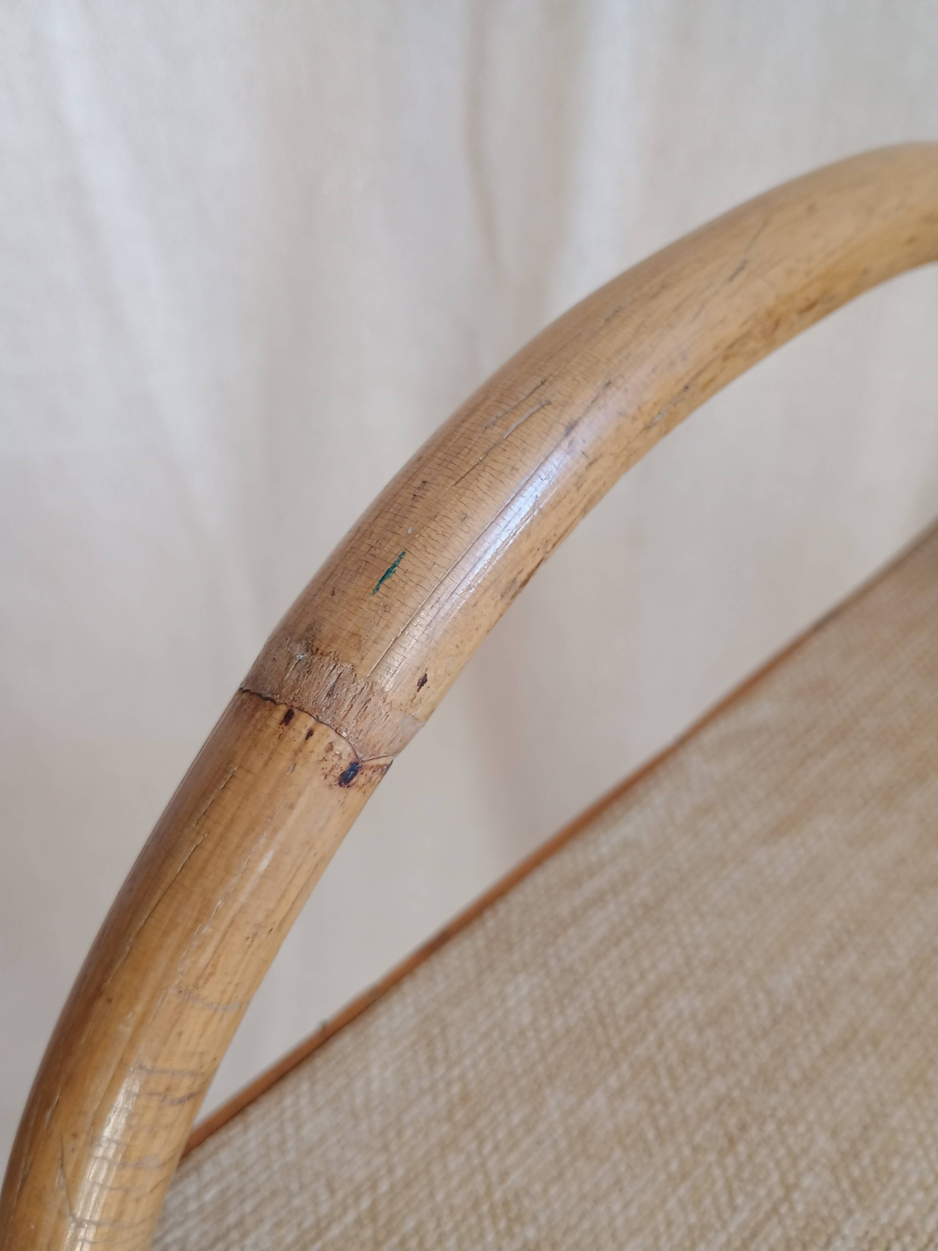 Vintage rattan magazine rack