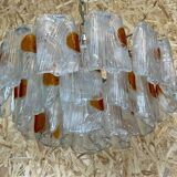 XL 60s 70s Murano Glass Chrome Chandelier Chandelier Glass Space Age 60s v