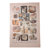 Lithograph on minerals of 1922 (quartz)