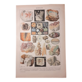 Lithograph on minerals of 1922 (quartz)