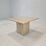 Italian coffee table in travertine, 1980s