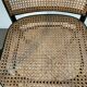 Canned bistro armchair and curved wood from the 60s