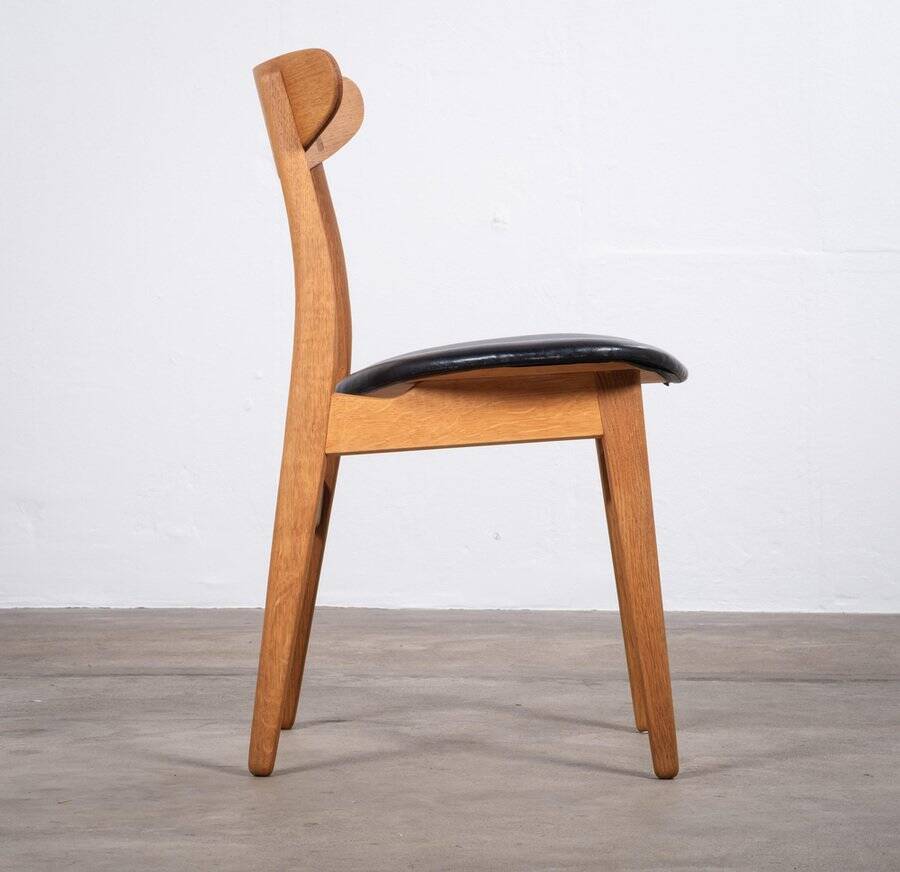 Oak Dining Chair attributed to Hans J. Wegner for Carl Hansen & Son, Denmark, 1952