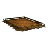 Plateau losange bois & laiton