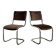 Paire de chaises chromées vintage 1970