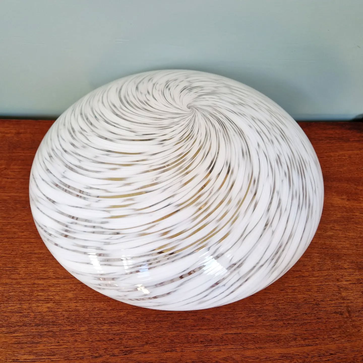 Brass and Murano glass ceiling light, Hillebrand, 1970