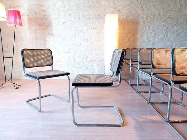 Paire de chaises B32 cesca Marcel Breuer design années 87 estampillées
