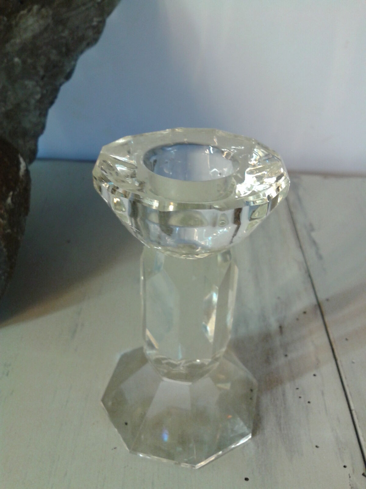 Glass candlestick