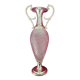 Vase glass and silver metal, Italy 1960