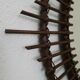 Dark rattan Sun mirror 64X52cm years 70