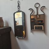 Brutalist wrought iron mirror from the 50s