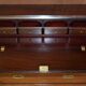 Anglo-Indian military desk in camphor wood and brass