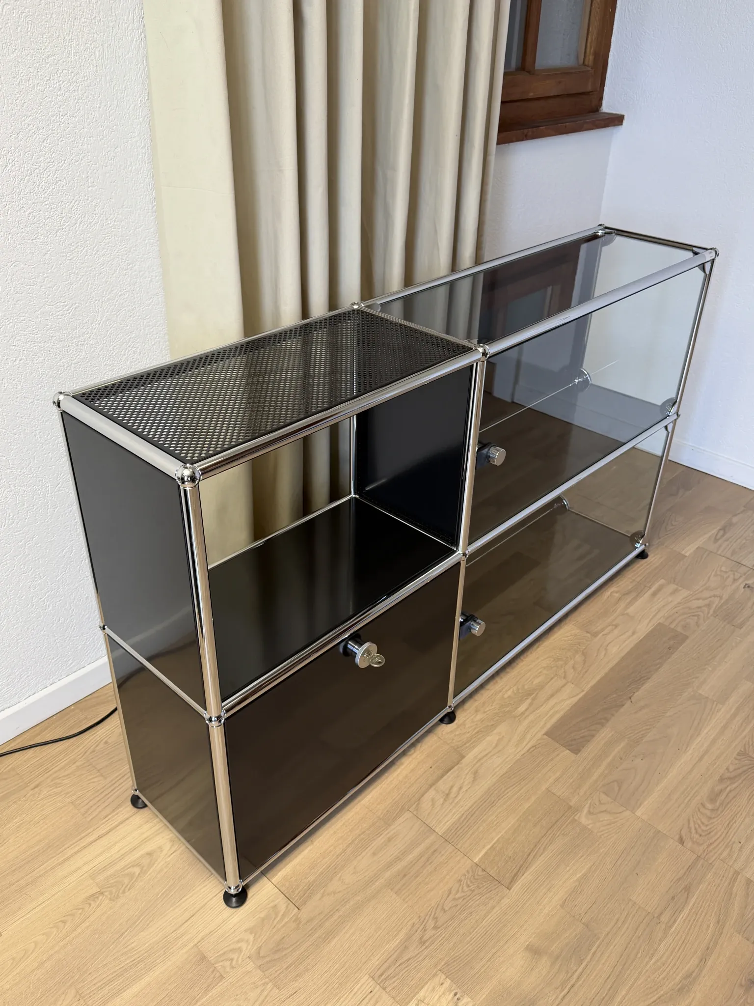 USM Haller commode in Graphite Black
