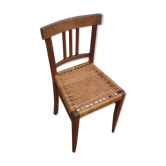 Chaise bistrot rénovée assise en osier
