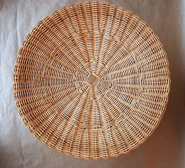 Tabouret, repose pied en rotin Eero Aarnio Asko