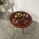 Table basse années 60 tripode bois ciselé