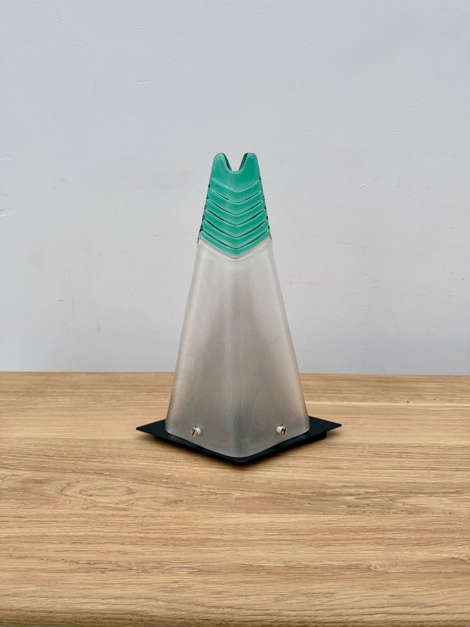 Lampe en verre de Murano et métal, Italie 1980
