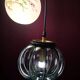 Suspension cascade triple globes anciens verre et opaline