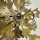 Hollywood regency leaf flower ceiling light flush mount , 1970s
