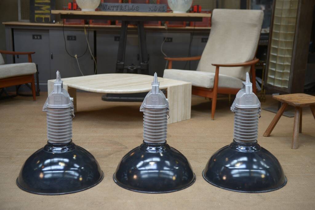 Large PHILIPS Industrial black lamp