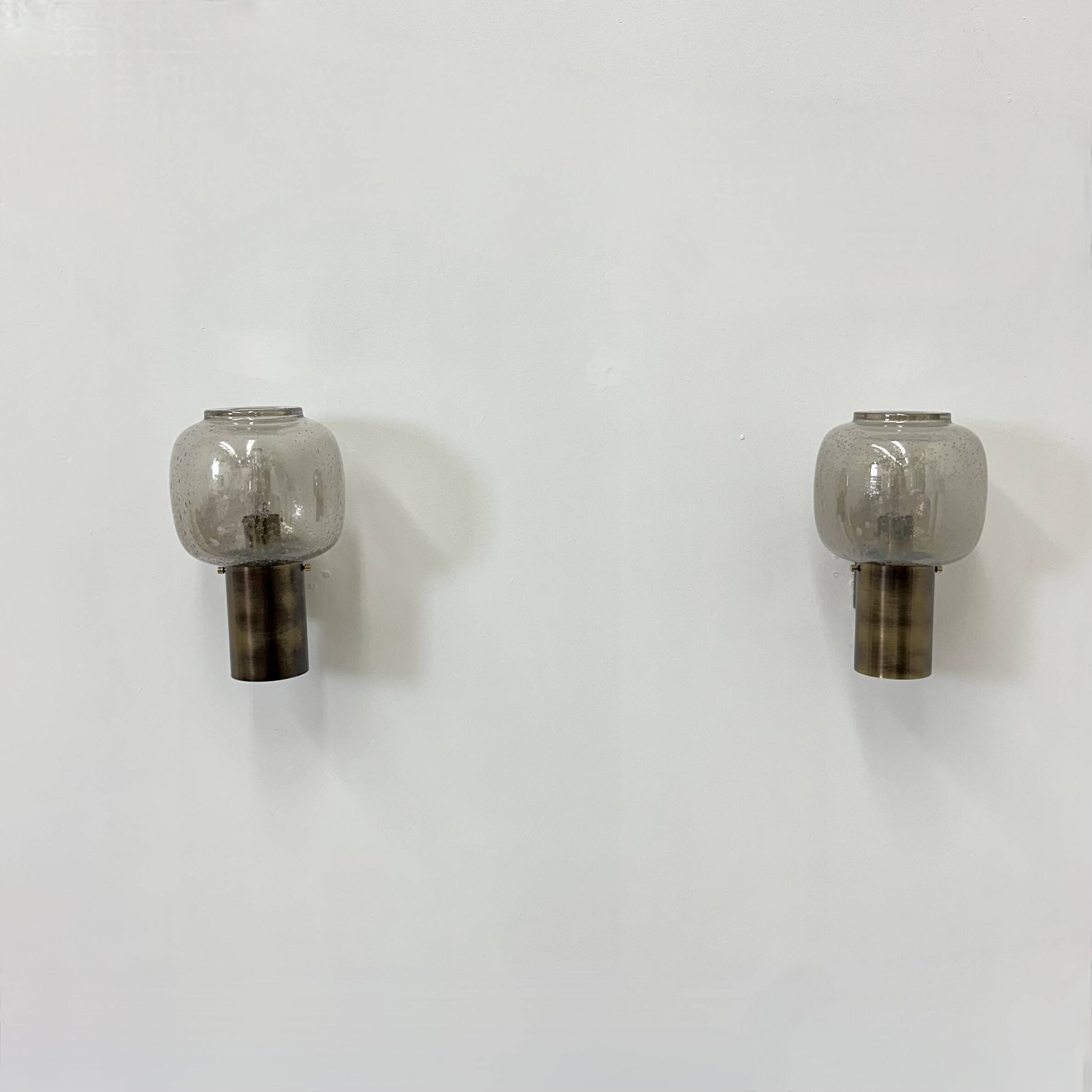 Limburg Glashutte wall lamps , 1970s